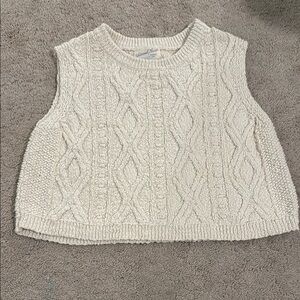 Universal Thread Cream Cable Knit Crop Top